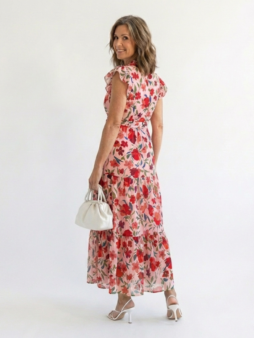 Lauren | Women's Vintage Flower Art Print Casual  Shirt